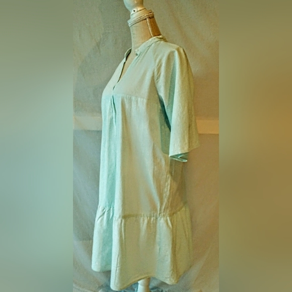 SHEIN - Comfortable Pale Aqua Dress / Long Blouse - L 8/10 - Picture 4 of 12
